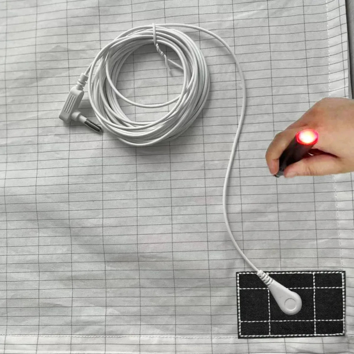Soft and Conductive Grounding Bed Sheet AU/UK/EU/US Plug Antistatic Fiber Flat Bedsheet for Better Sleep Natural Health