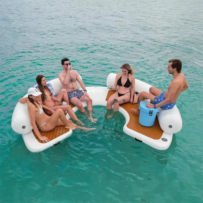 Durable Good Quality C Shape Water Sports Entertainment Inflatable Floating Dock Platform