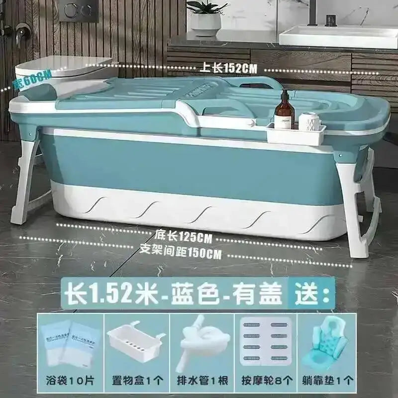 Tub Bathtubs Adult Folding bathtub Household Foaming hot Simple Adult Bathing Tub Full Body Sweat Portable Steam Bathing Basin