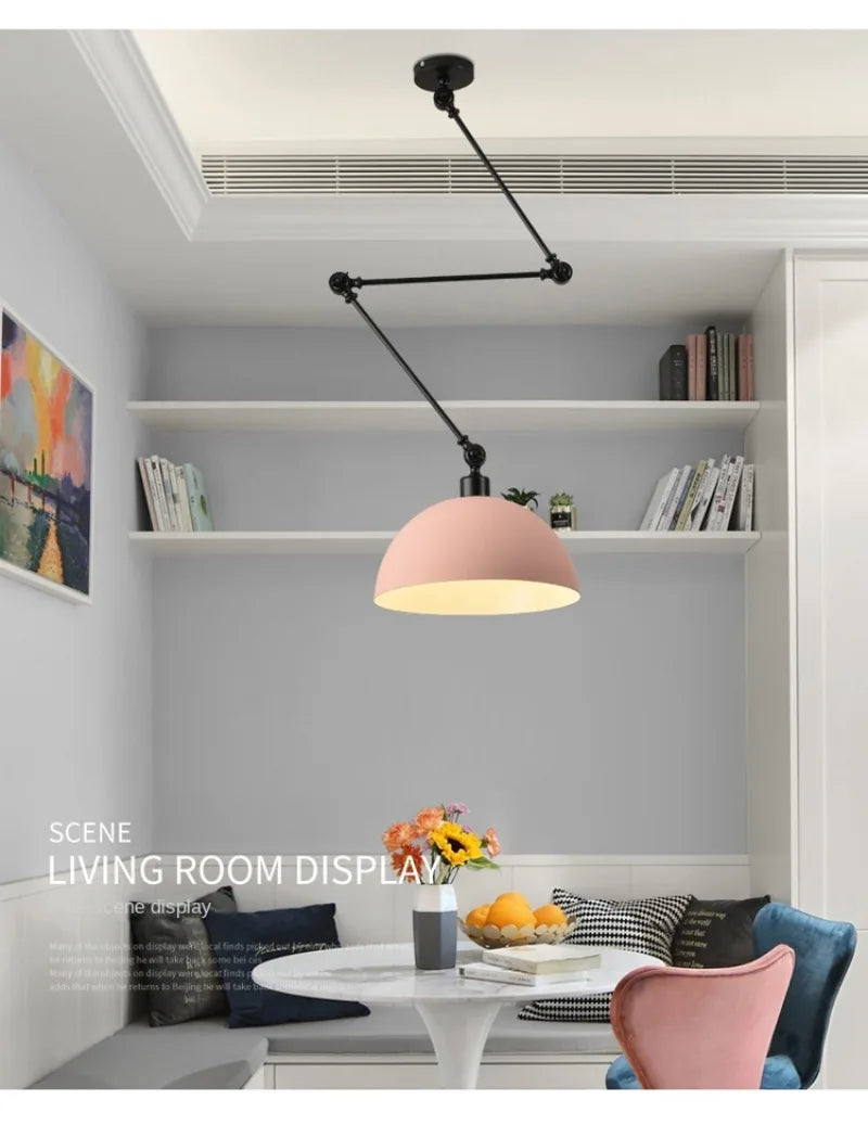 Nordic Modern Retractable Chandelier Restaurant Kitchen Living Room Bedroom Island Lamp Dining Room Home Decor Hanging Lighting