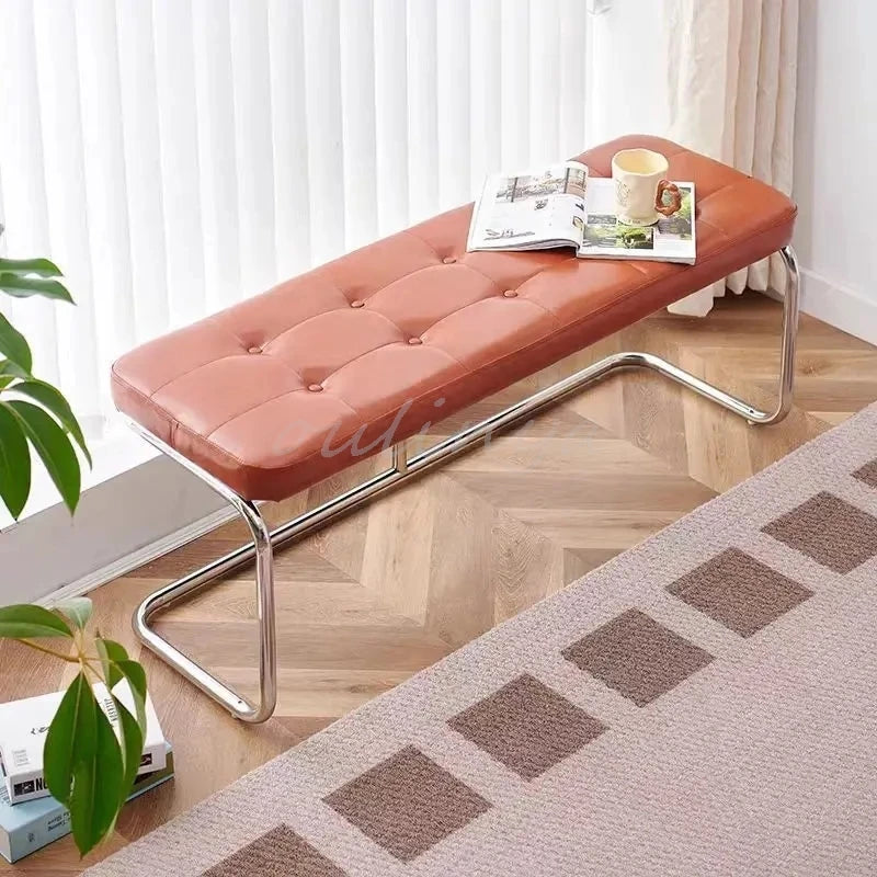 Slim Entryway Shoe Bench Narrow Hallway Seat Vintage Storage Stool Chair Upholstered Bench Wassily Bench Step Stool