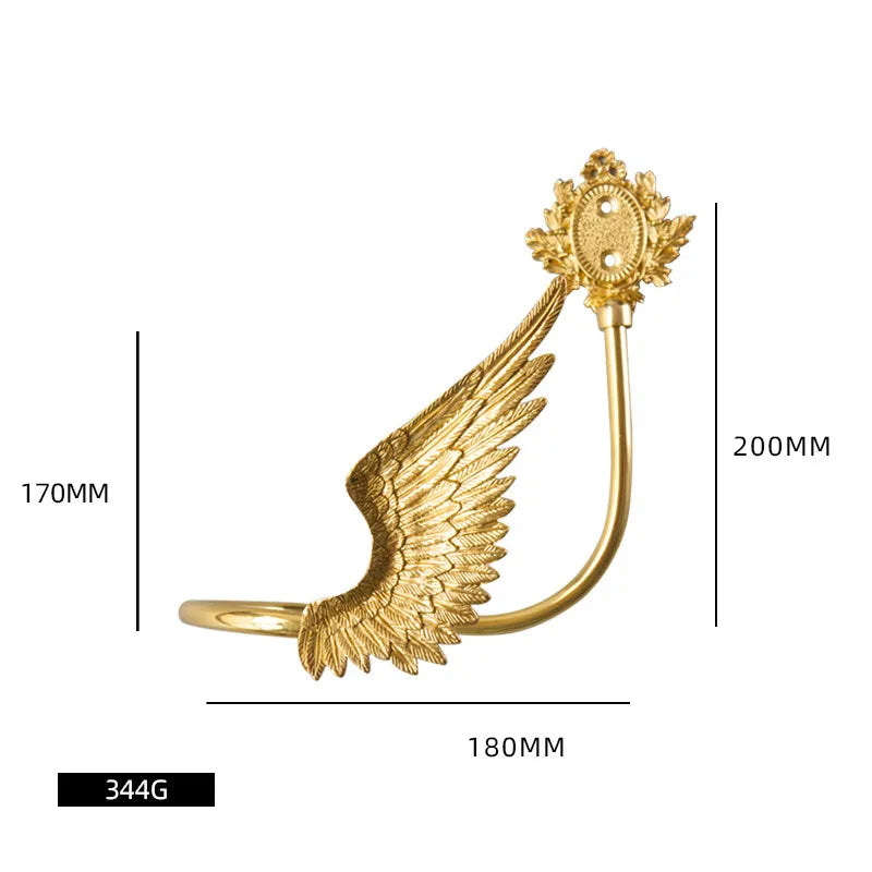 Luxury Brass Curtain Hook Retro Gold Wall Mounted Hanger for Bedroom Living Room Entryway Decor Elegant Hardware Accessories
