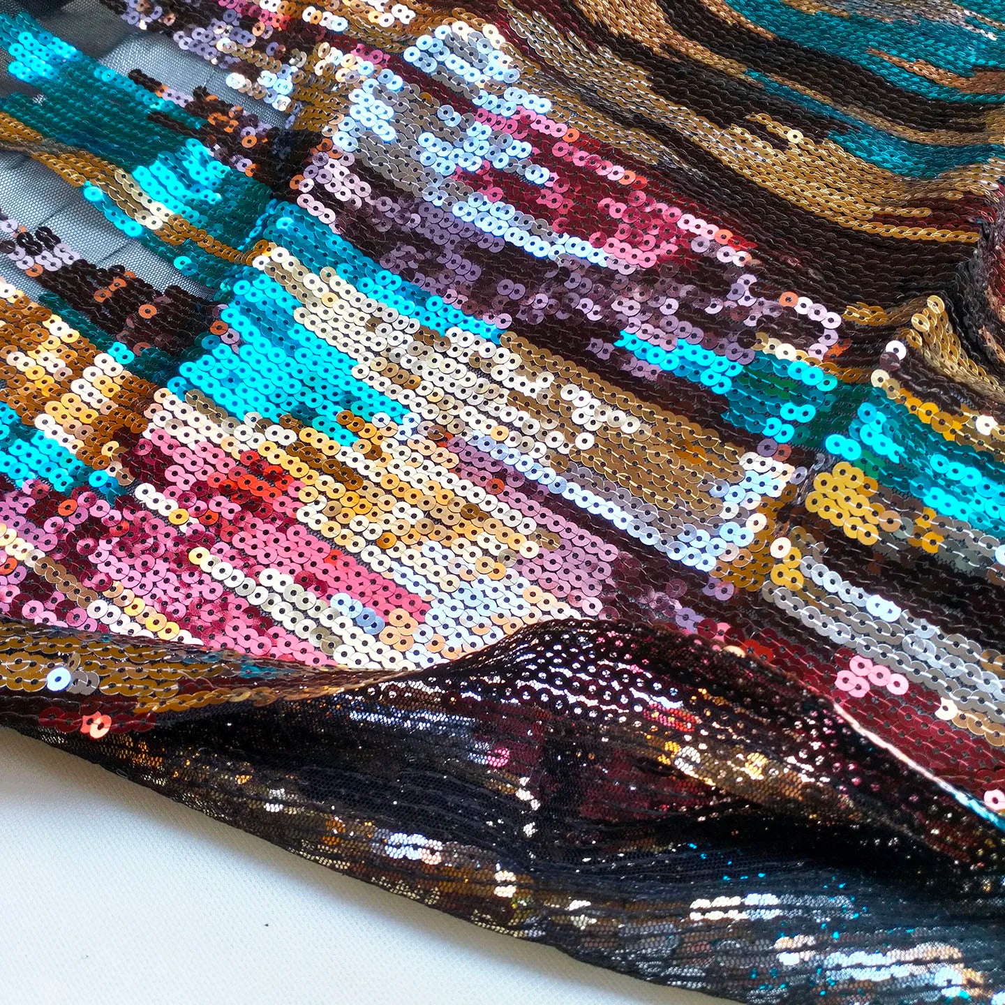 French Sequin Fabric with Irregular Stripe,Sparkly Paillette Fabric,Evening Party Dresses Cloth,120x90cm,Embroidery Fabric