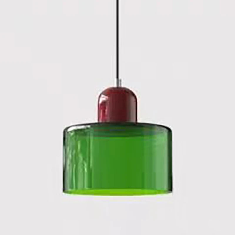 Nordic Modern Glass Bedroom Bedside Long Line Small Chandelier Restaurant Bar Chandelier Simple Lighting Atmosphere Lamp E27