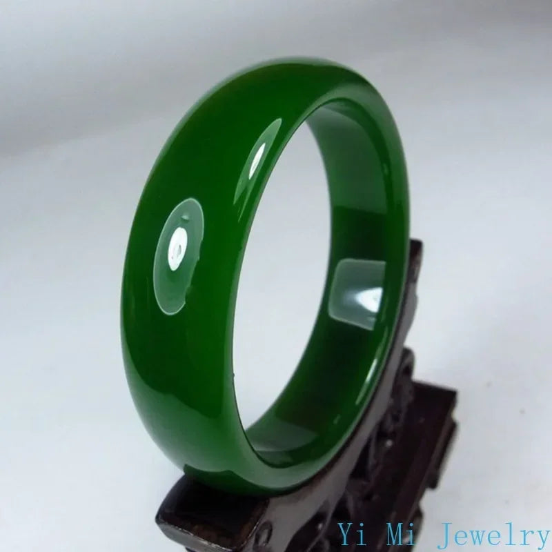Genuine Hetian Jade Bracelet Spinach Green Jadeite Ladies Mom Charm Quality Luxury Bracelet Jewelry Holiday Birthday Gift
