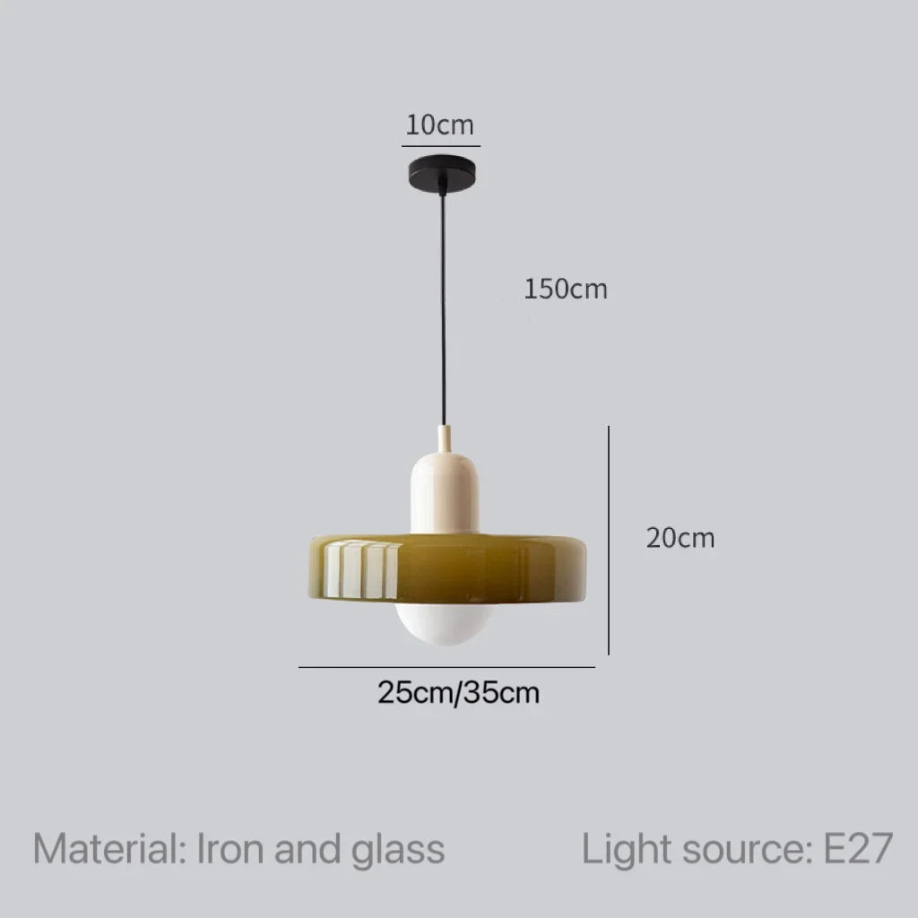 Modern Glass Pendant Lights Kitchen Restaurant Hanging Lamp Ceiling Chandeliers Nordic Decoration Denmark Orange Decor Lighting