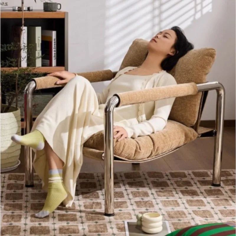 MOMO New Italian-style Bauhaus Lounge Chair Living Room Lazy Single Sofa Chair Light Luxury Premium Feeling Sofa Chair