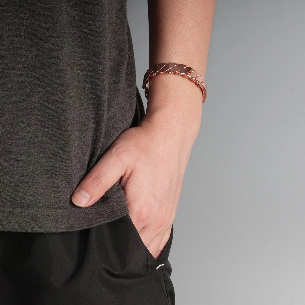 Vinterly Magnetic Copper Bracelet Men Adjustable Open Cuff Therapy Magnetic Bracelets Copper Charms Bracelets Bangles Women Men