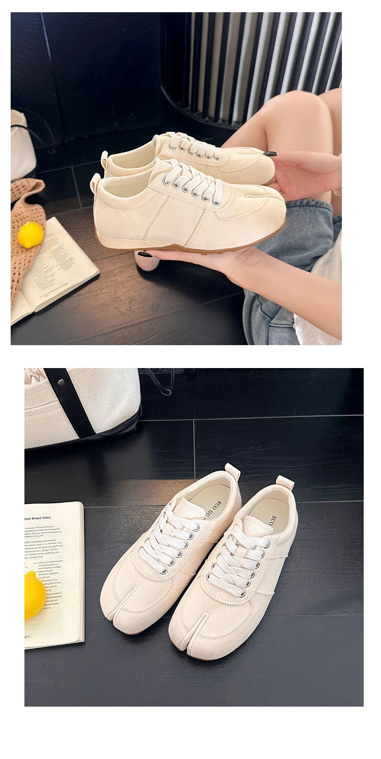 German Training Shoes Women's 2026 Summer Lace Up Forrest Gump Shoes Women's Split Toe Breathable Sports Shoes