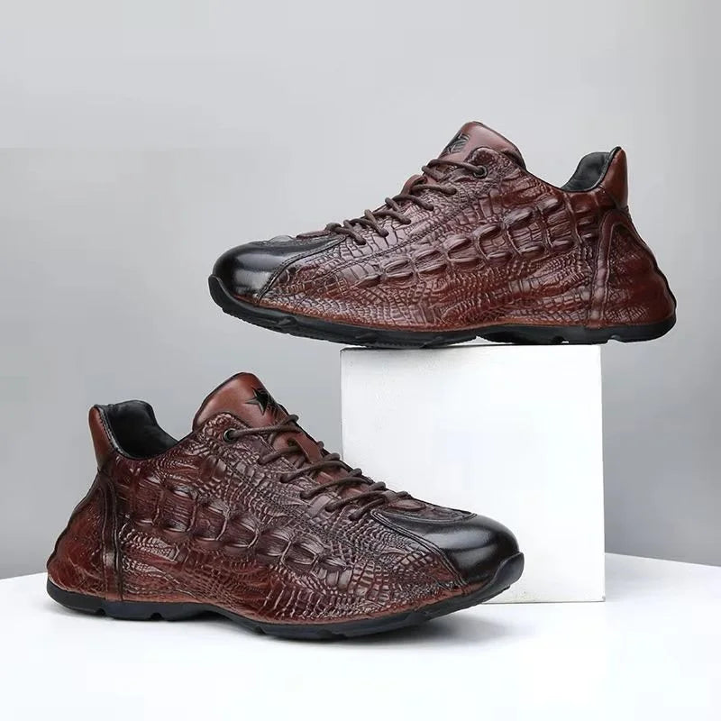 2025 new arrival Genuine Leather casual shoes men,Sneakers PDD019