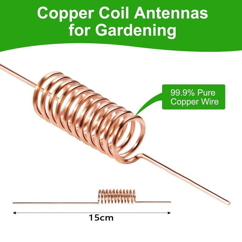6Pcs Electroculture Plant Stakes Kit Garden Coppers Coils Antennas For Growing Plant Vegetables For Fruits For Flower
