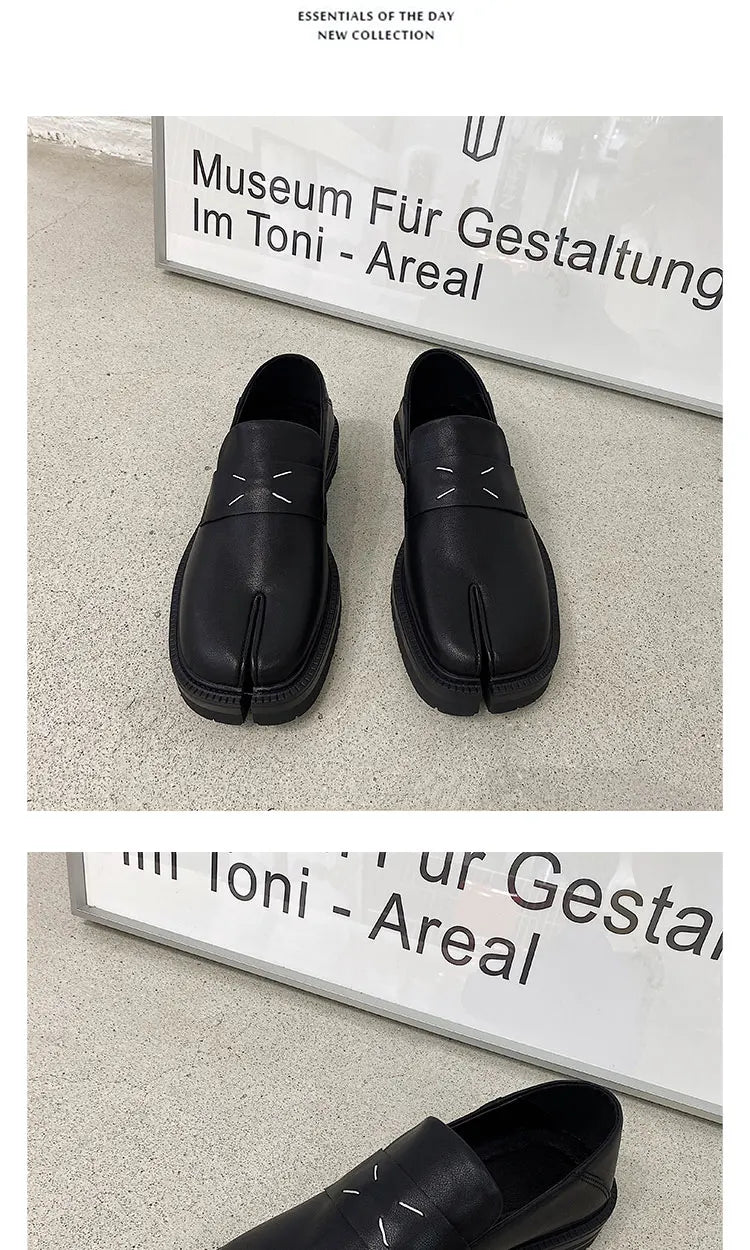 2026 New arrival Split Toe Shoes Tabi Shoes Loafer for Men and Women Split Toe Thick Sole Casual Genuine Leather Shoes