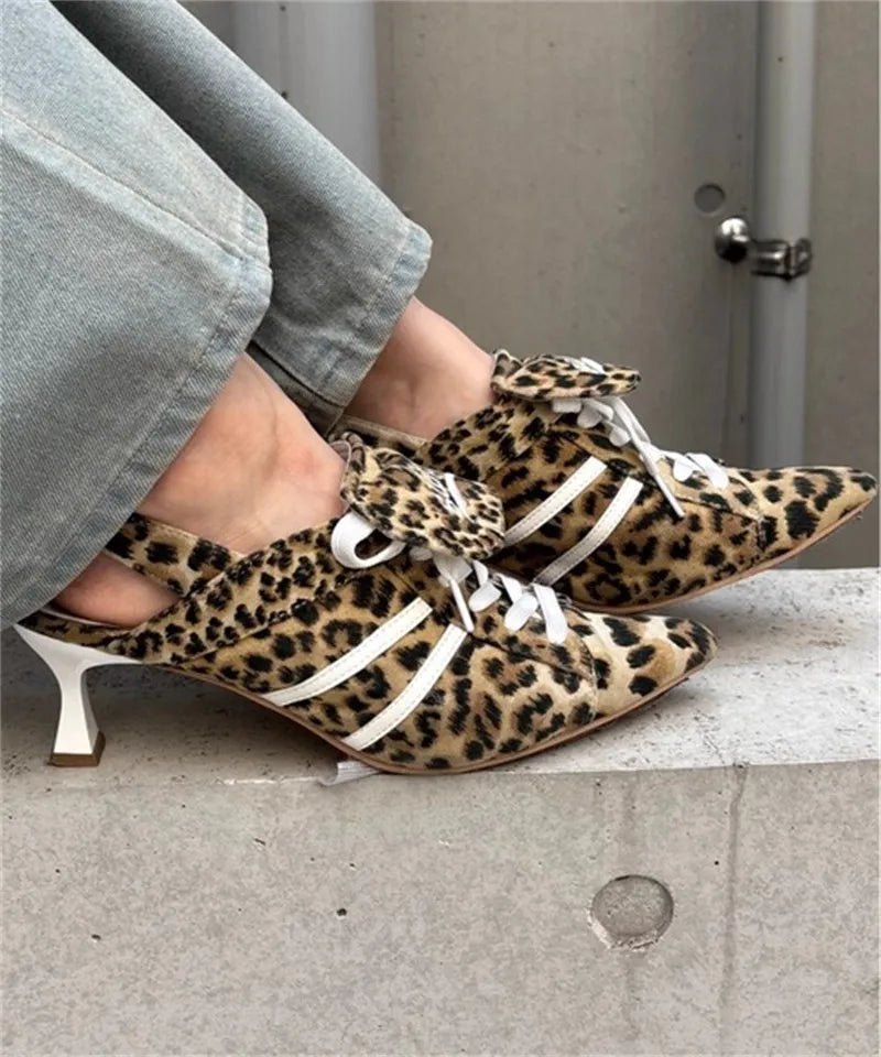 Niche Japanese Style Women's Sports High-heeles College Girls Pointed Mesh Strap Sport Single Shoes Strap Temperament High Heels