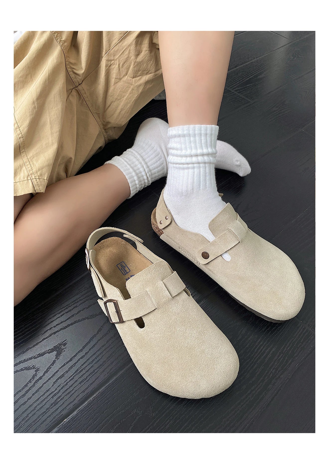 Fabulous Birken Genuine leather shoes for men 2024 summer new fishing men thick soled half drag sandals