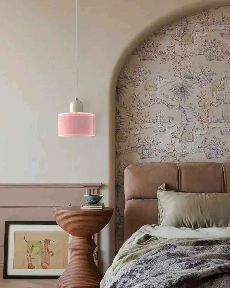 Nordic Modern Glass Bedroom Bedside Long Line Small Chandelier Restaurant Bar Chandelier Simple Lighting Atmosphere Lamp E27
