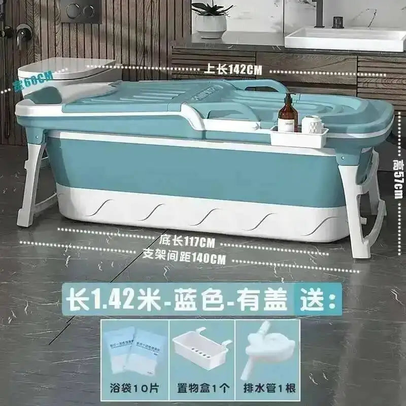 Tub Bathtubs Adult Folding bathtub Household Foaming hot Simple Adult Bathing Tub Full Body Sweat Portable Steam Bathing Basin