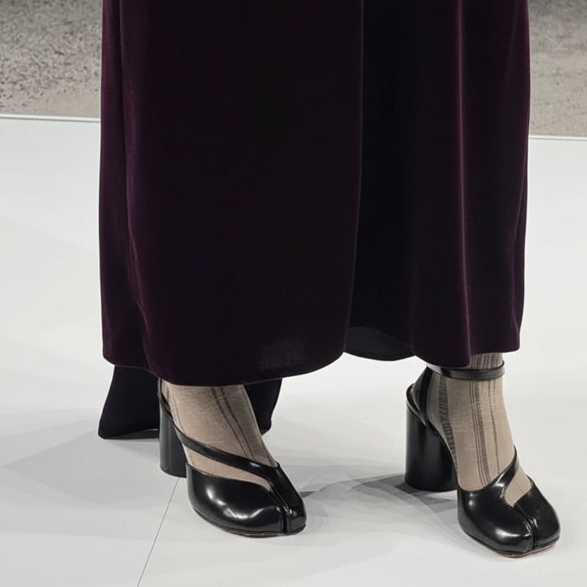 2025 New Fashion Patent Leather Cross Strap Tabi Women Sandals Summer Slingbacks Split toe Thick High heels Chunky Shoes Sandals