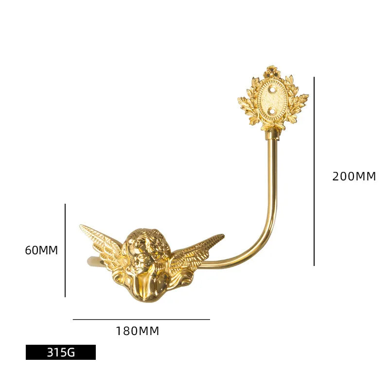 Luxury Brass Curtain Hook Retro Gold Wall Mounted Hanger for Bedroom Living Room Entryway Decor Elegant Hardware Accessories