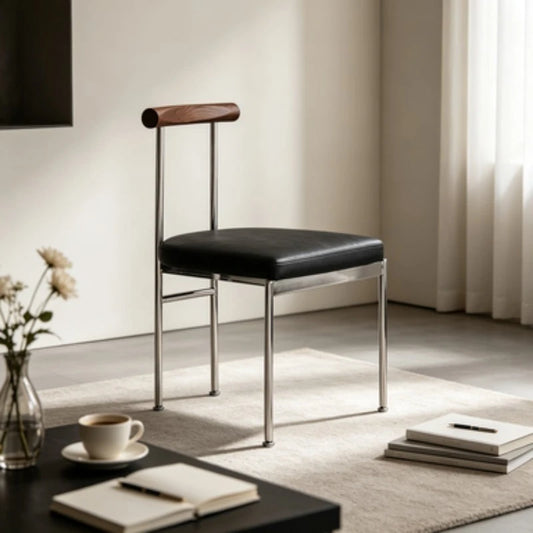 Bauhaus Style Dining Chair Household Restaurant Seat Ergonomic Backrest Desk Chair Modern Study Office Side Chair for Home