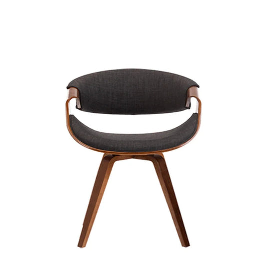 Nordic Solid Wood Leather Dining Chair Minimalist Black Leisure Desk Chair For Home Balcony Study
