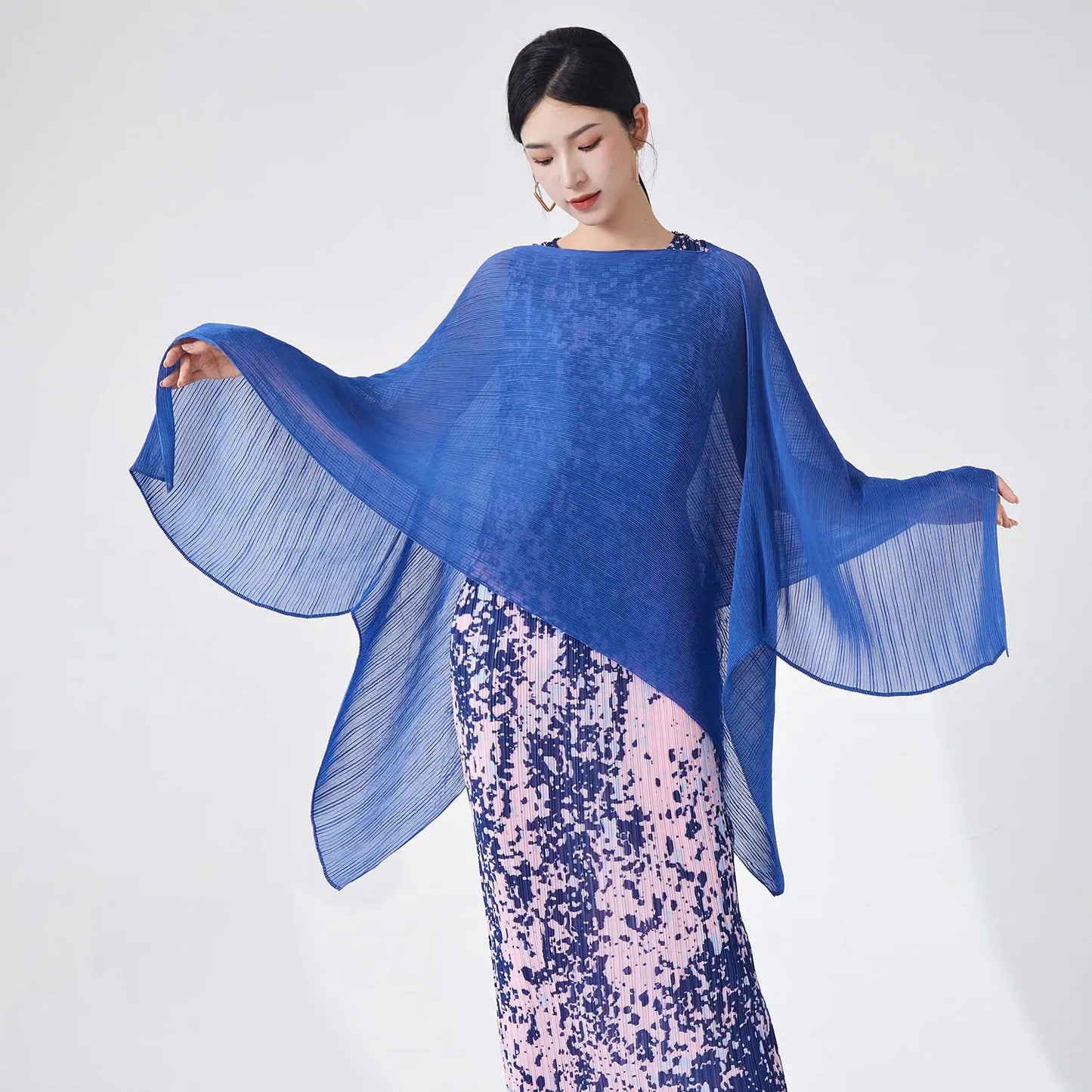 2025 Latest Design Miyake Pleated Blouse for Ladies Casual Joker Shirt Lace Breathable Office Work Cover Summer Woven Smock