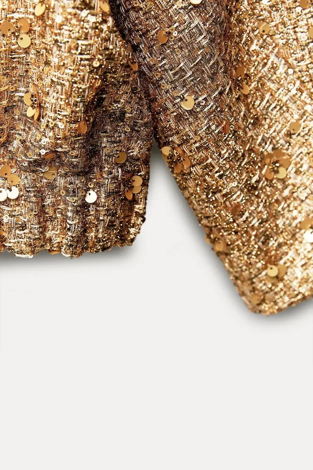 Women's Sequined Bomber Jacket Fall New Round Neck Long Sleeve Pocket Stretch Hem Sequins Jacket Coat Female Chic Outerwear