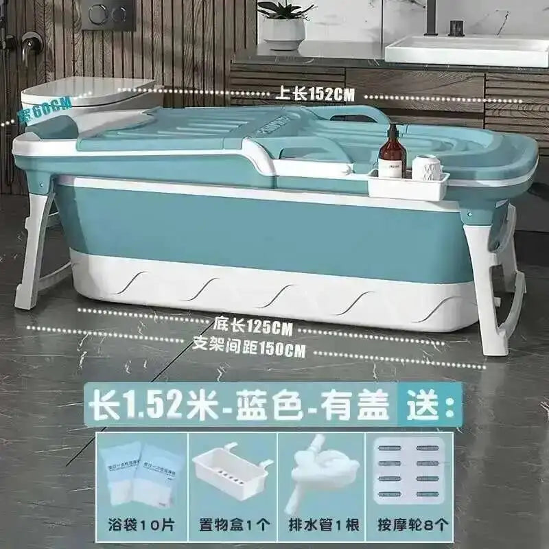 Tub Bathtubs Adult Folding bathtub Household Foaming hot Simple Adult Bathing Tub Full Body Sweat Portable Steam Bathing Basin