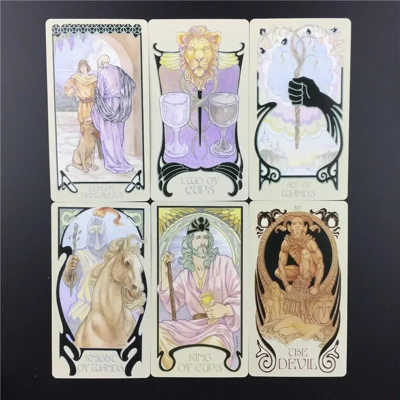English Ethereal Visions Illuminated Tarot Cards Deck Board Table Games for Party Playing Card Entertainment Game Board Game