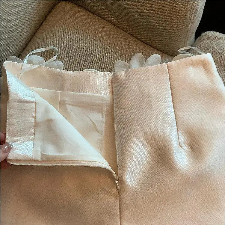 Spring Women Temperament Package Hip Black Three-dimensional Rose Skirt Female Sweet Fashion Y2k A Line Mini Kawaii Skirts