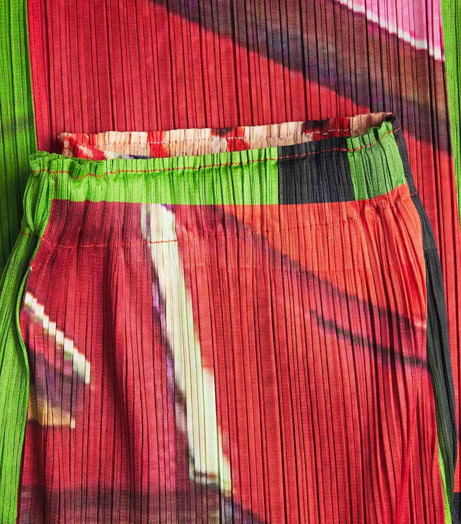Miyake Pleated Spring And Summer New Women's Pants Printed Casual Pants