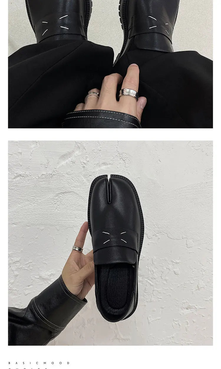 2026 New arrival Split Toe Shoes Tabi Shoes Loafer for Men and Women Split Toe Thick Sole Casual Genuine Leather Shoes