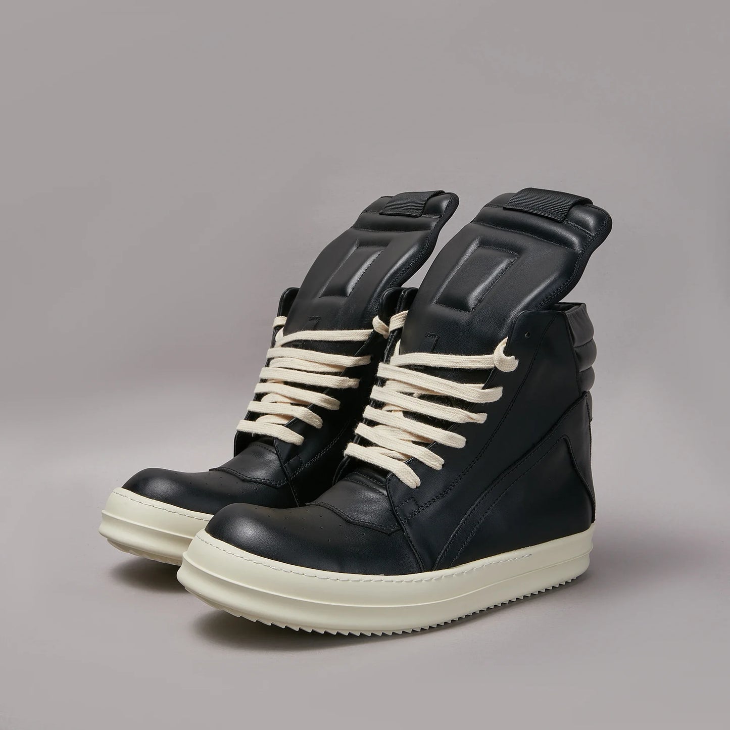 Luxury Brand Men Shoe Genuine Leather Casual Shoes High Top Zipper Lace-up Women Black Sneakers Top Quality Platform Ankle Boot