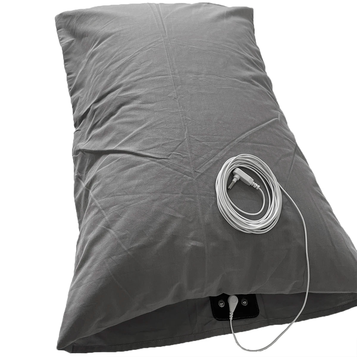 Silver Fiber Grounding Pillowcase with Earthing Cord Radiation-proof Kits Earthed Health Protection for Better Sleep