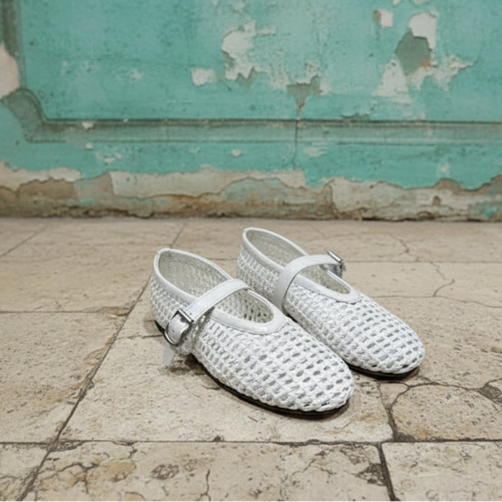 In style Fashion Summer Woven Women Ballet Flats Breathable Hollow out Mary Janes Leather Lazy Walking Loafers Girls Shoes