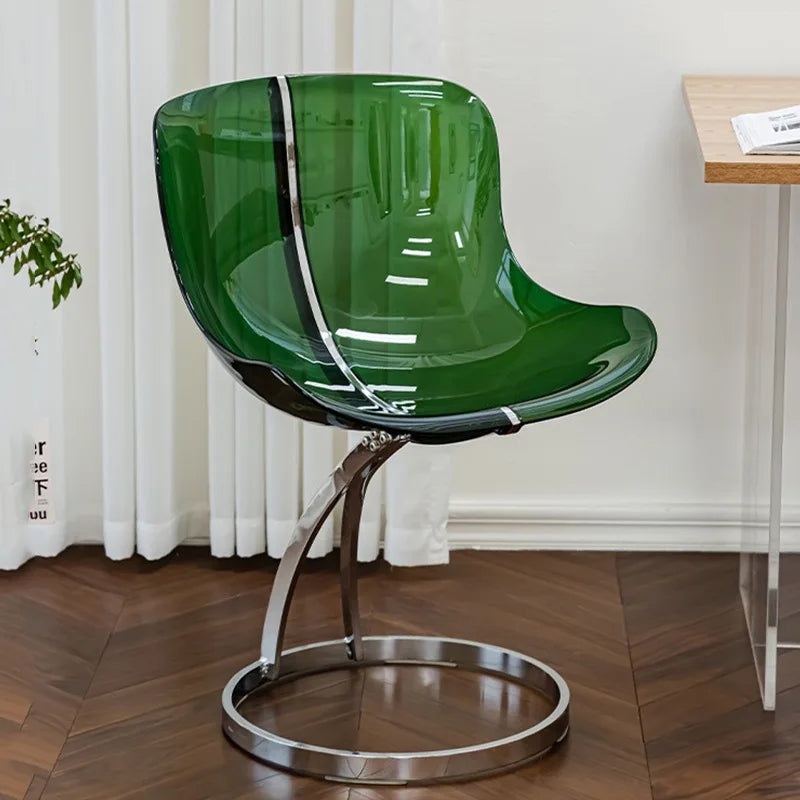Furniture Nordic Transparent Acrylic Dining Chairs,Home Living Room Backrest Lounge Chairs,Bedroom Desks,Stool,Makeup Stools