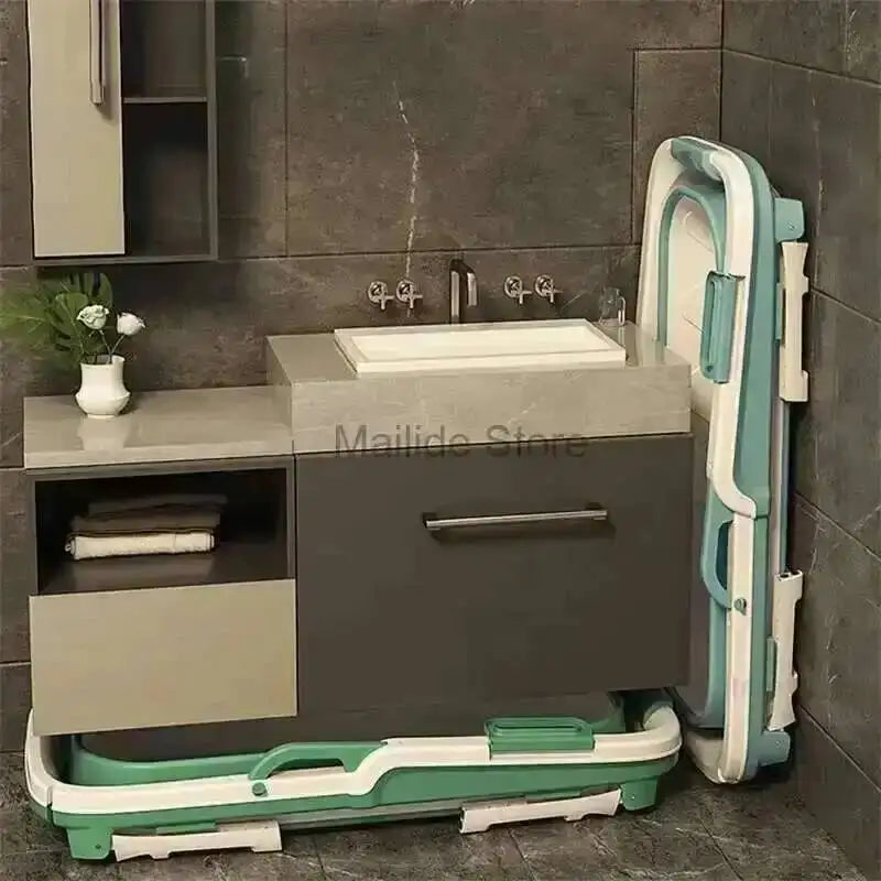Tub Bathtubs Adult Folding bathtub Household Foaming hot Simple Adult Bathing Tub Full Body Sweat Portable Steam Bathing Basin
