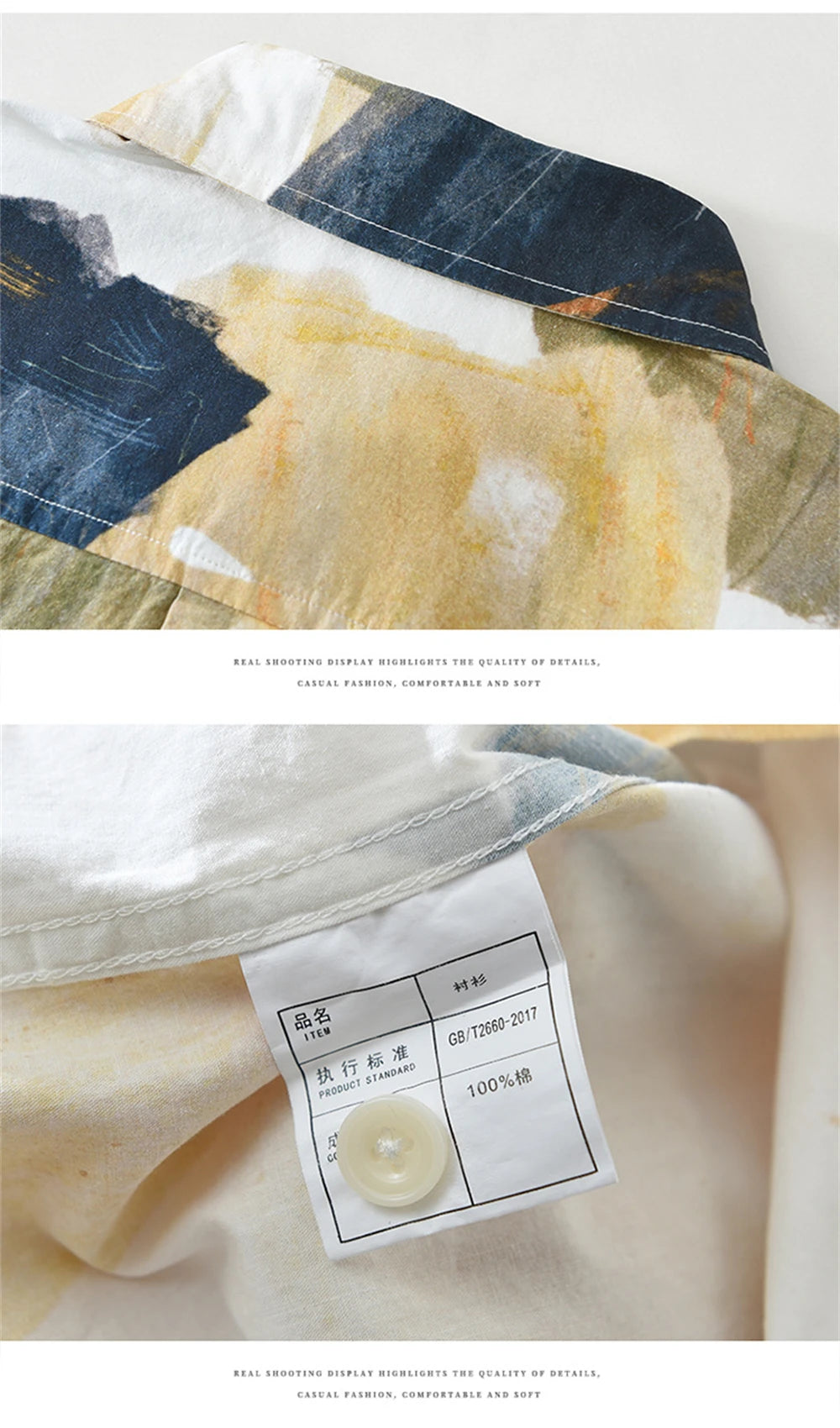 Spring 2025 new shirts for man cotton long sleeve men's clothes Dyeing printed Loose Casual shirt fashion men clothing tops