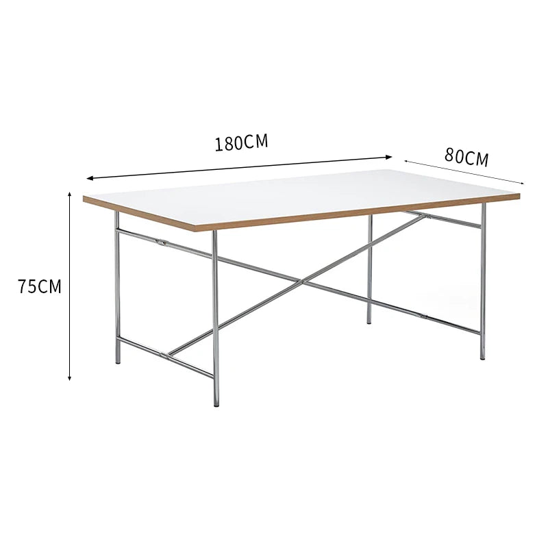 Stainless steel rectangular board wood conference table medieval desktop desk writing desk living room dining table