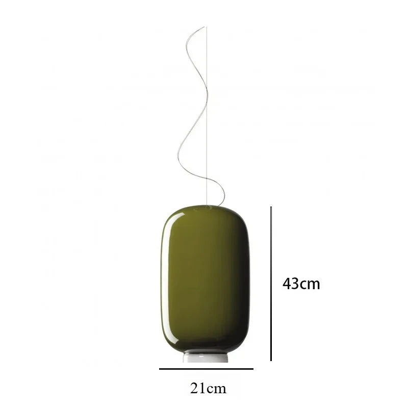 Italy Design Glass Pendant Lights Colorful Suspension Ceiling Hanging Lamp with E27 Bulbs for Dining Room Bedroom Living Room