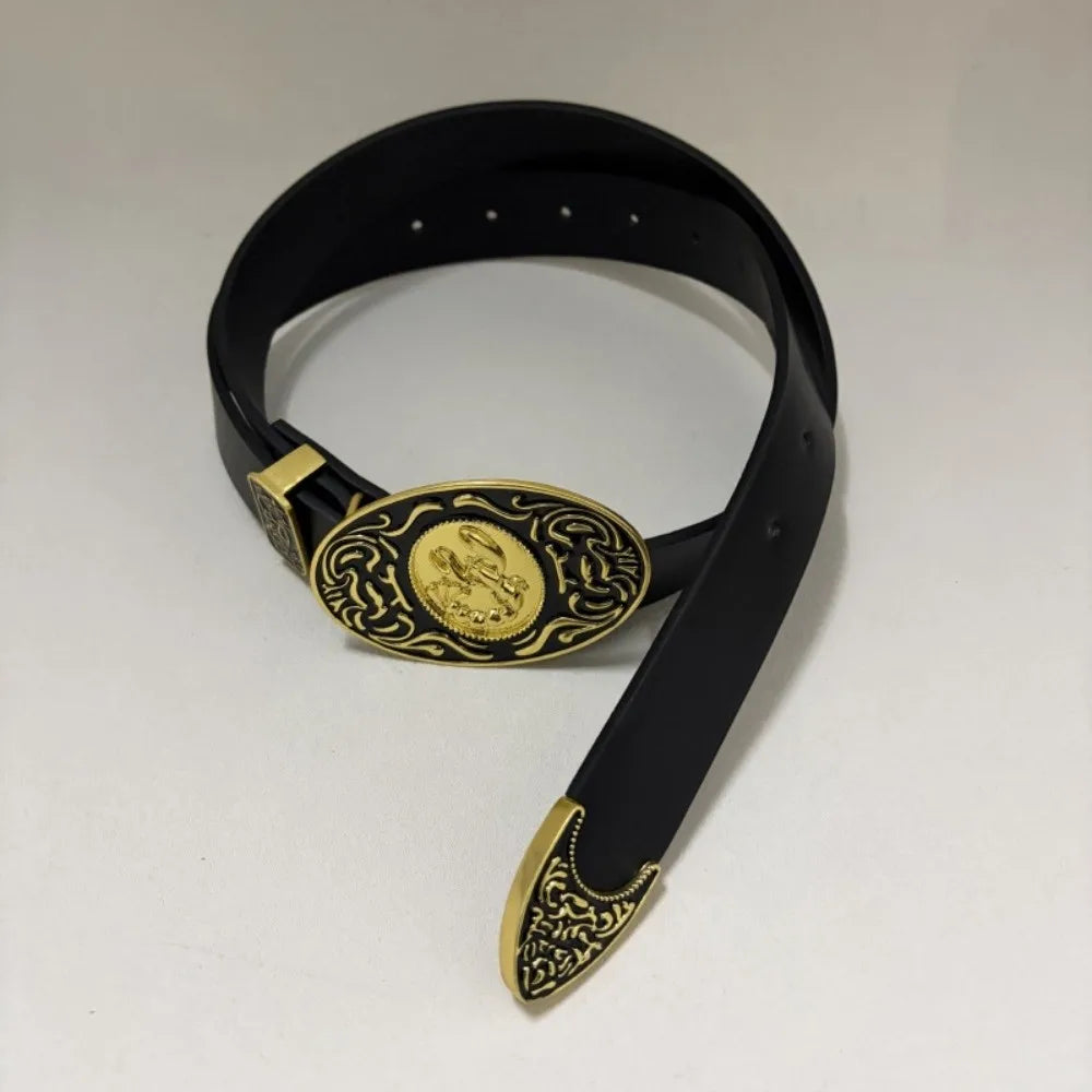 New Luxury Women's Belt Leather Adjustable Waist Belt Buckle Lobster Engraved Buckle Waist Chain for Dresses