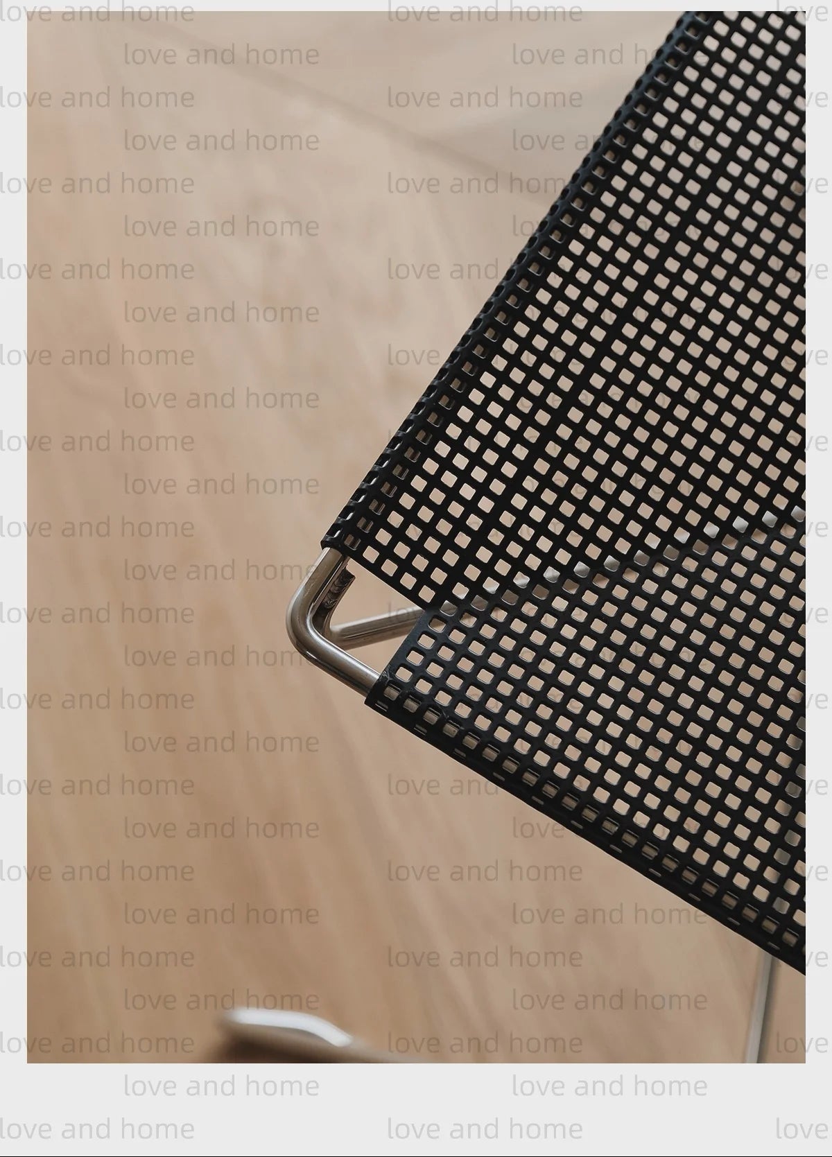 Nordic Stackable Dining Chair Chromed Stainless Steel Steelwire Wire Mesh Panel Minimalism Style Robust Construction Denmark