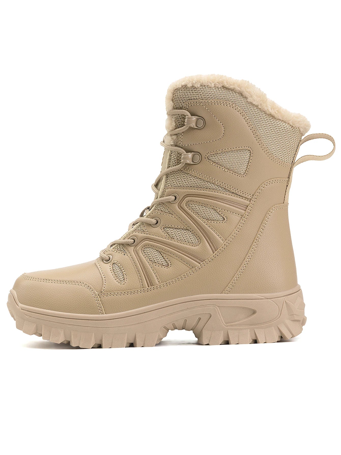 2026 Men Winter Outdoor Velvet Warm Snow Boots Walking Shoes Waterproof Ski Shoes High-Top Cotton Boots Thick Cotton Shoes