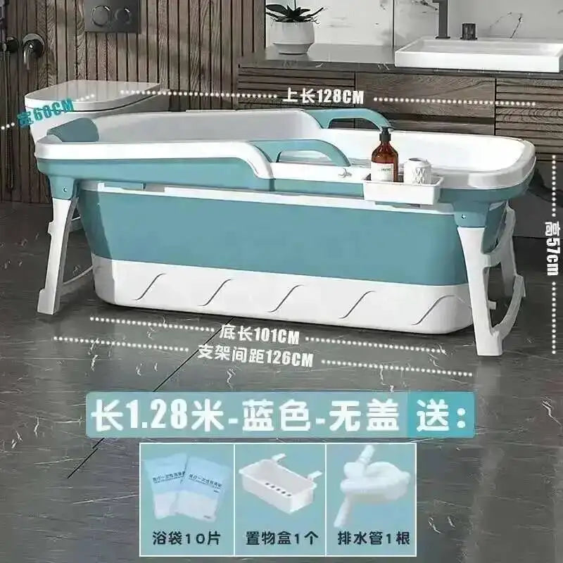 Tub Bathtubs Adult Folding bathtub Household Foaming hot Simple Adult Bathing Tub Full Body Sweat Portable Steam Bathing Basin