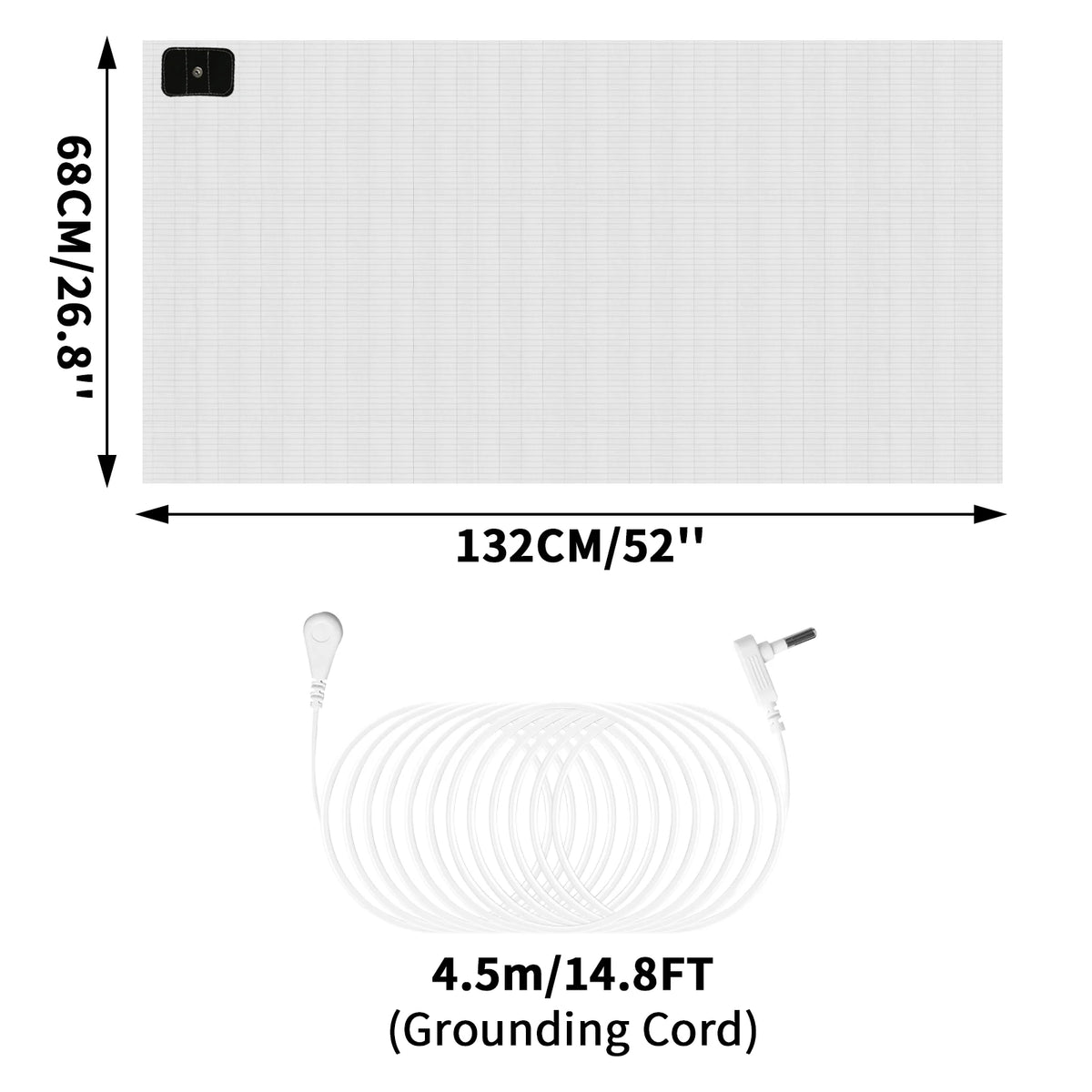 Grounding Bed Sheet Anti-static Grounding Sheet Conductive 95% Cotton and 5% Soft Silver Fiber Flat Sheets Sleep Bed Mat