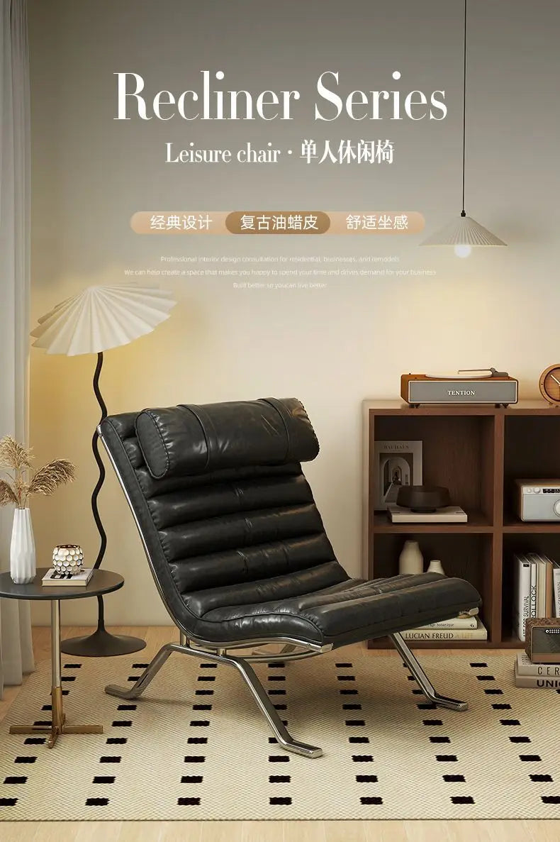 Sofa Chair Minimalist Light Luxury Senior Sense Of Living Room Antique Style Designer Sofa Chair Lazy Leisure Lounge Chair