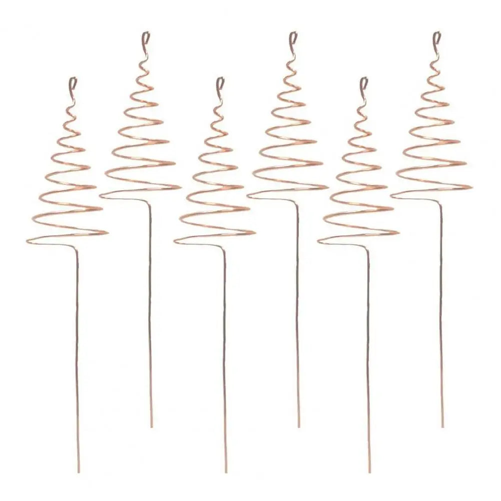3/6 Pcs Copper Wire Coil For Gardening Electroculture Copper Antennas Stakes Spiral Copper Coil Stakes For Indoor Outdoor Plants