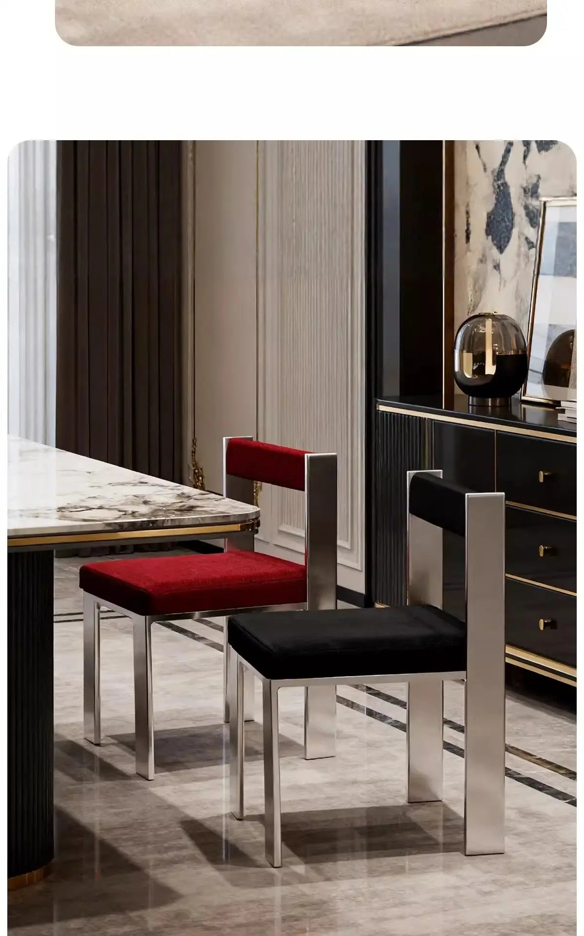 Bauhaus Dopamine Kitchen Island Chair Stainless Steel Designer Dining Seat Multi Function for Home and Vanity