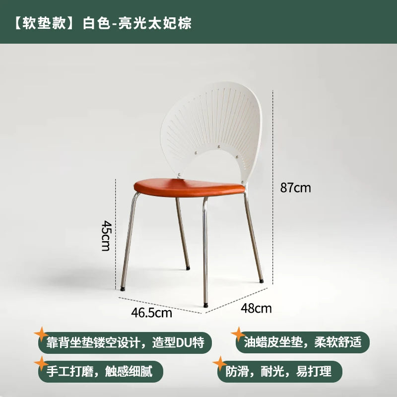 Home Furniture Restaurant Dining Chairs Living Room Leisure Chair Customized Stainless Steel Chairs Single Backrest Armchair