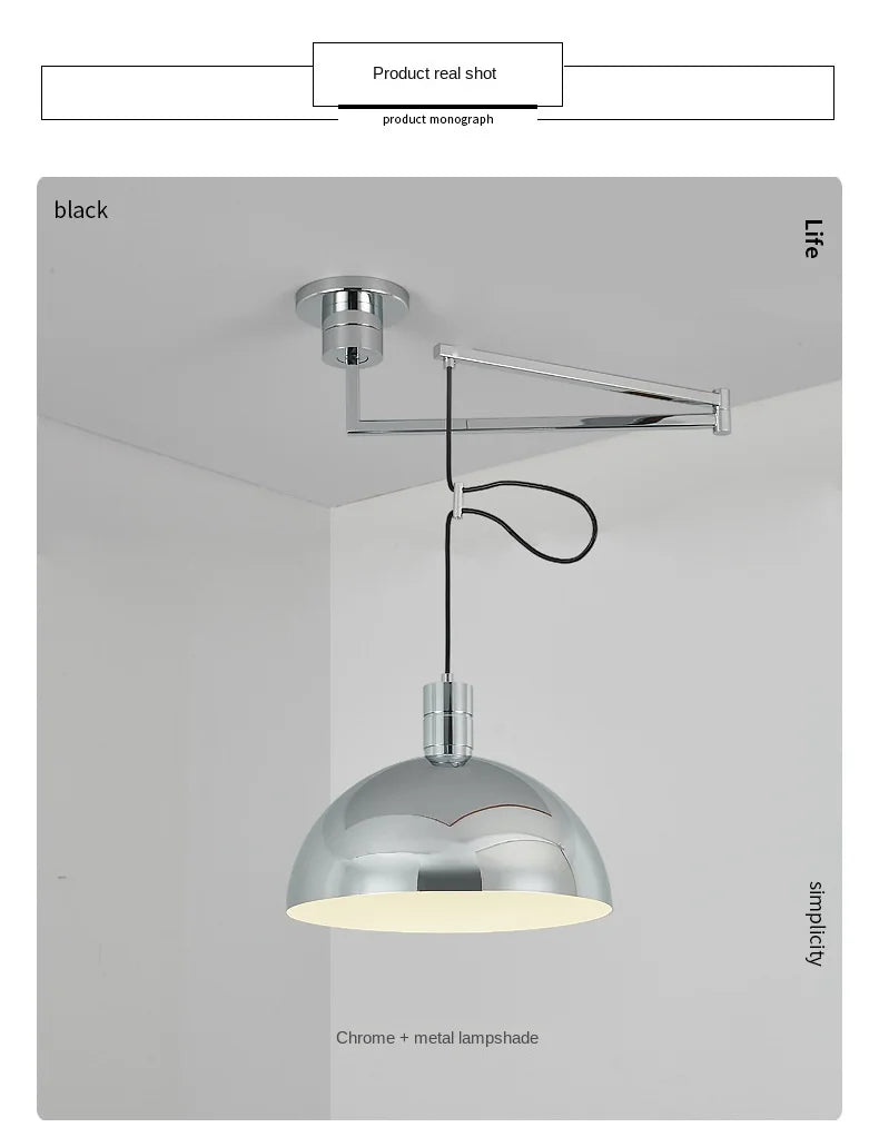Adjustable Arm Pendant Lights Kitchen Dining Room Island Hanging Lamp Modern Rotatable Long pendant lamp Restaurant Decor