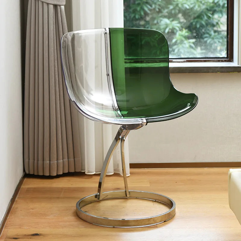 Furniture Nordic Transparent Acrylic Dining Chairs,Home Living Room Backrest Lounge Chairs,Bedroom Desks,Stool,Makeup Stools